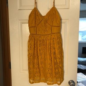 Mustard lace dress